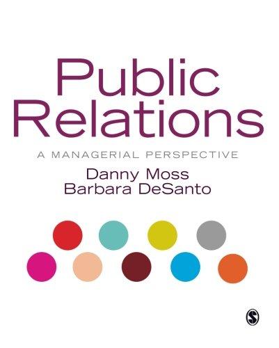 Public Relations: A Managerial Perspective