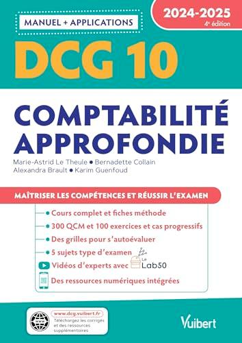 DCG 10, comptabilité approfondie : manuel + applications : 2024-2025