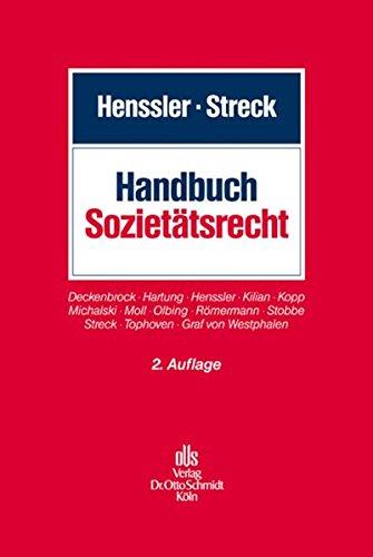 Handbuch Sozietätsrecht