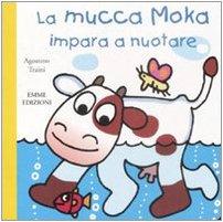 La mucca Moka impara a nuotare