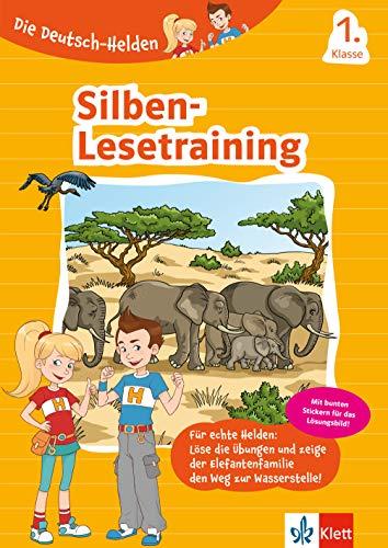 Klett Die Deutsch-Helden: Silben-Lesetraining 1. Klasse Übungsheft Grundschule mit Stickern