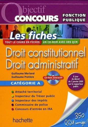 Droit constitutionnel, droit administratif : catégorie A