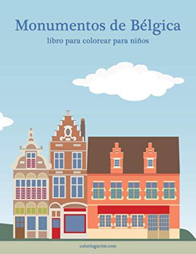 Monumentos de Bélgica libro para colorear para niños