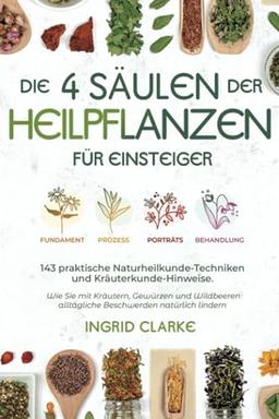 Die 4 Säulen der Heilpflanzen: 143 praktische Naturheilkunde-Techniken und Kräuterkunde-Hinweise für Einsteiger. Wie Sie mit Kräutern, Gewürzen und Wildbeeren alltägliche Beschwerden natürlich lindern