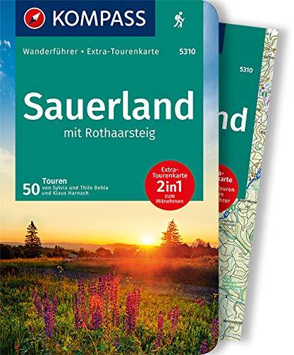 KOMPASS Wanderführer Sauerland mit Rothaarsteig: Wanderführer mit Extra-Tourenkarte 1:100.000, 50 Touren, GPX-Daten zum Download