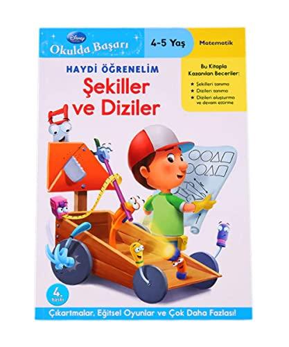 Haydi Öğrenelim - Şekiller ve Diziler 4-5 Yaş: Disney Okulda Başarı - Çıkartma Hediyeli