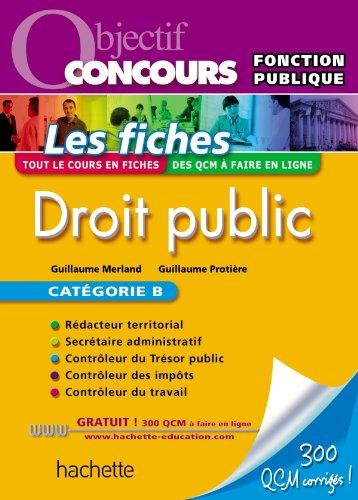 Droit public : catégorie B