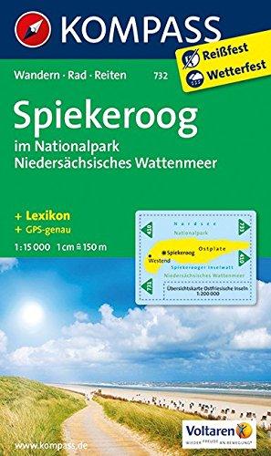 Spiekeroog im Nationalpark NIedersächsisches Wattenmeer: Wanderkarte mit Kurzführer, Rad- und Reitwegen. GPS-genau. 1:15000 (KOMPASS-Wanderkarten, Band 732)