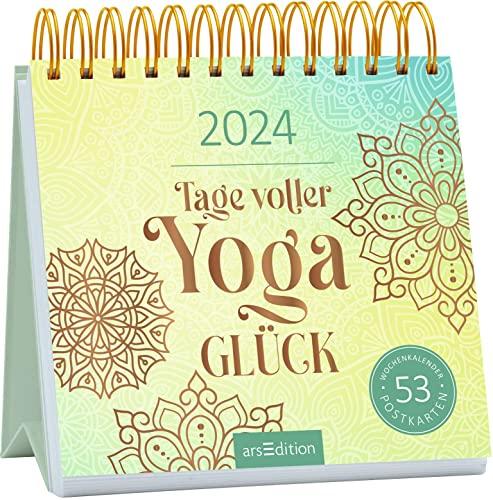 Postkartenkalender Tage voller Yogaglück 2024: Wochenkalender 2023, 53 Postkarten für achtsame und bewusste Momente