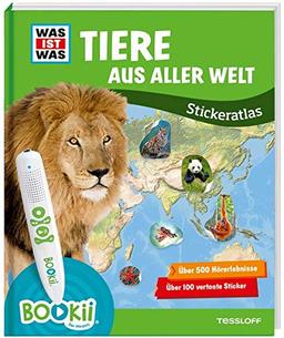 BOOKii® WAS IST WAS Stickeratlas Tiere aus aller Welt (BOOKii / Antippen, Spielen, Lernen)