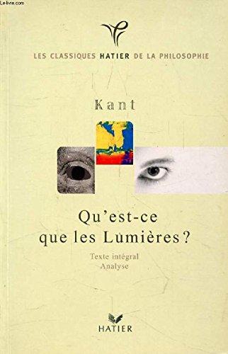 Idée d'une histoire universelle, qu'est-ce que les Lumières ? (Intégrales)