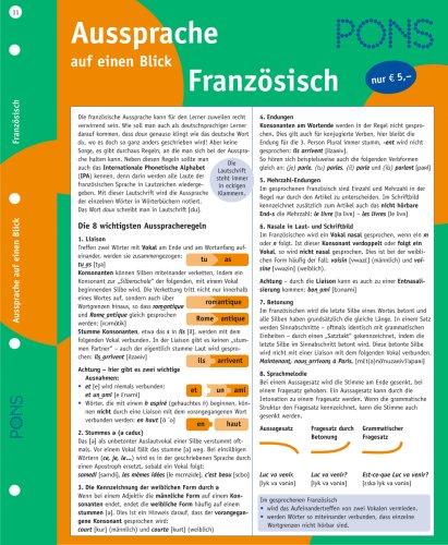 PONS Aussprache Französisch auf einen Blick. RSR 2006