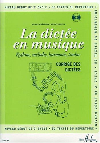 La dictée en musique Volume 4 - corrigé