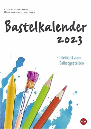 Bastelkalender 2023 weiß A4 - Fotokalender mit Titelblatt zum Selbstgestalten und Monatskalendarium - Format 21 x 29,7 cm