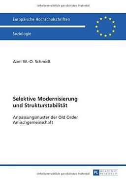 Selektive Modernisierung und Strukturstabilität: Anpassungsmuster der Old Order Amischgemeinschaft (Europäische Hochschulschriften / European ... / Publications Universitaires Européennes)