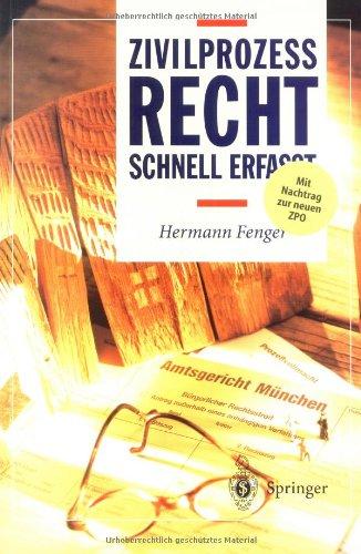 Zivilprozeßrecht: Schnell erfaßt (Recht - schnell erfasst)