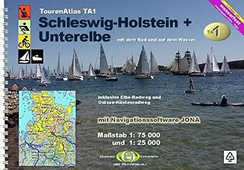 TourenAtlas Wasserwandern / TA1 Schleswig-Holstein-Unterelbe: Wassersport- und Radwanderatlas