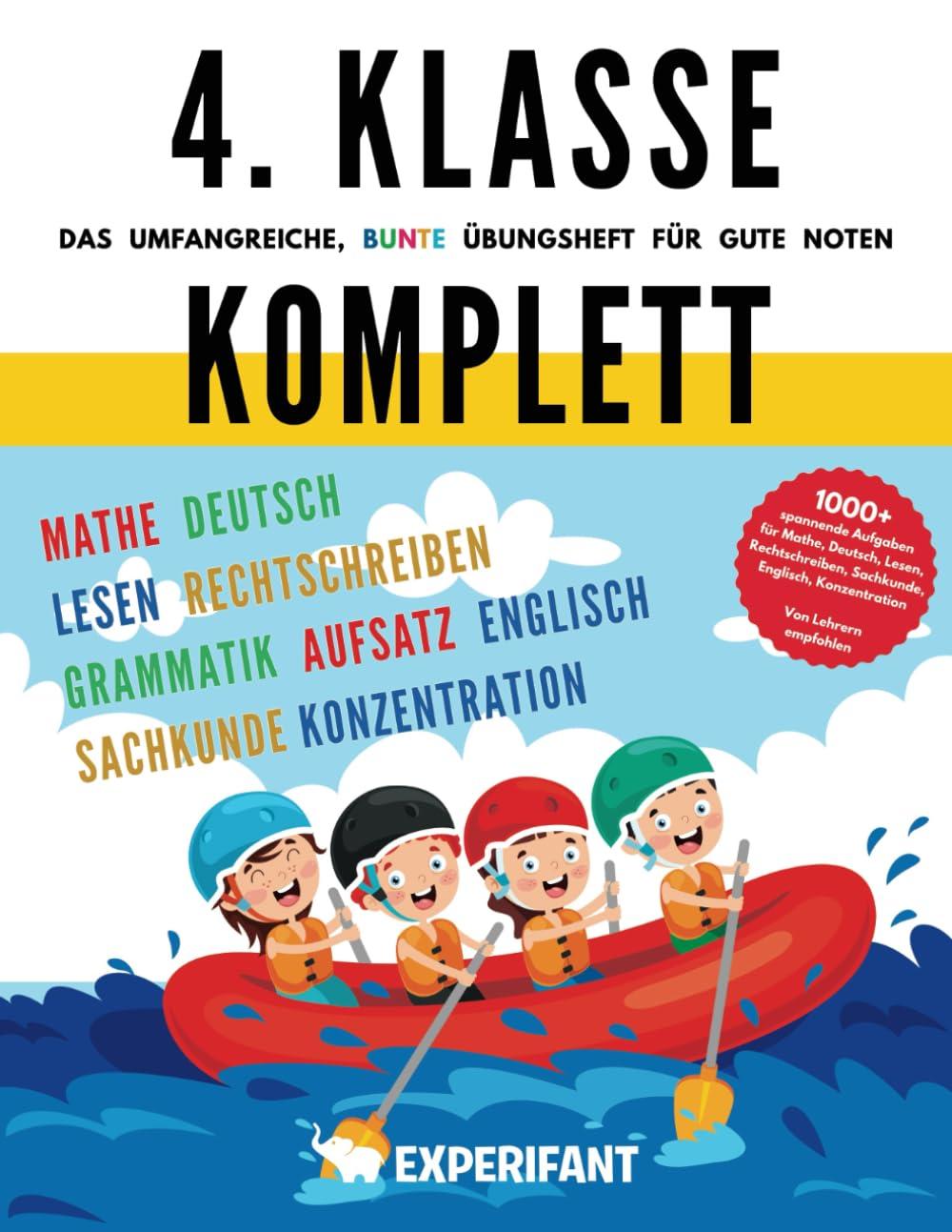 4. Klasse Komplett - Das umfangreiche, bunte Übungsheft für gute Noten: 1000+ spannende Aufgaben für Mathe, Deutsch, Lesen, Rechtschreiben, Sachkunde, ... Klasse Übungshefte für gute Noten, Band 1)