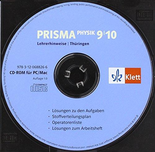 Prisma Physik. Lehrerhinweise auf CD-ROM 9./10. Schuljahr. Ausgabe für Thüringen