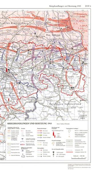 Kriegshandlungen und Besetzung 1945 1:400 000 mit Beiheft (D IV 6): Atlas zur Geschichte und Landeskunde von Sachsen