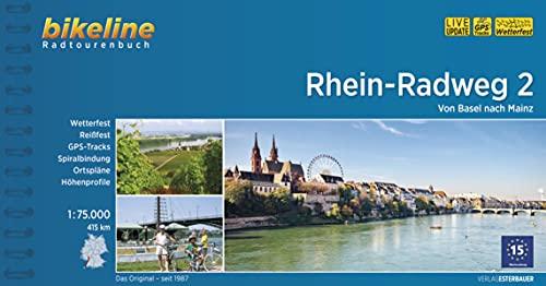 Rhein-Radweg / Rhein-Radweg Teil 2: Von Basel nach Mainz, 1:75:000, 415 km, wetterfest/reißfest, GPS-Tracks Download, LiveUpdate