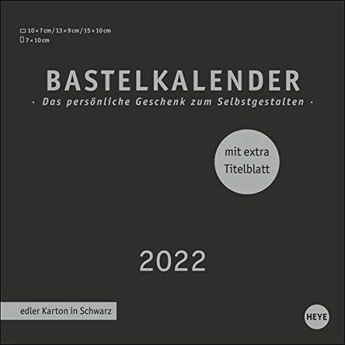 Bastelkalender schwarz klein Premium