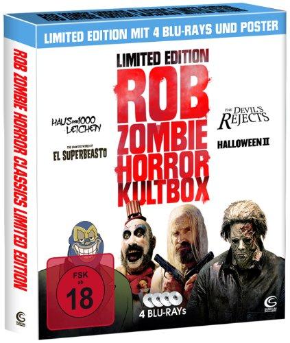 Rob Zombie Horror Kultbox (Limited Edition mit 4 Kult-Horror-Hits auf Blu-ray, Sammelschuber und Poster)