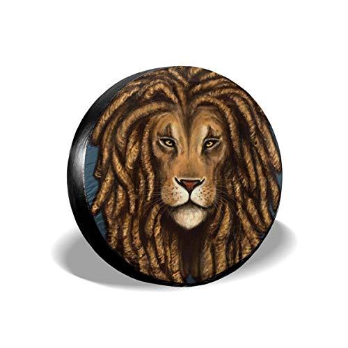 Reserveradabdeckung, Tire Cover Lion with Dreadlock Potable Polyester Universal Spare Wheel Tire Cover Wheel Covers ForTrailer RV SUV Truck Camper Travel Trailer Accessories(14,15,16,17 Inch)