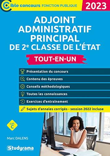 Adjoint administratif principal de 2e classe de l'Etat, cat. C : tout-en-un : 2023