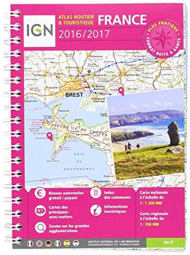 France 1 : 350 000. IGN Atlas routier et touristique 2016/2017: Réseau autoroutier gratuit / payant. Zooms sur les grandes agglomérations. Plans des ... Informations touristiques détaillées