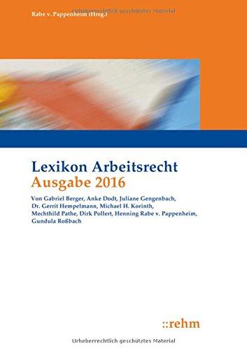 Lexikon Arbeitsrecht 2016