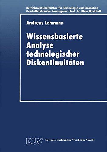 Wissensbasierte Analyse Technologischer Diskontinuitäten (DUV Wirtschaftswissenschaft)