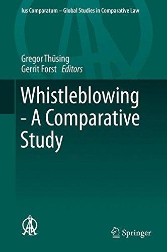 Whistleblowing - A Comparative Study (Ius Comparatum - Global Studies in Comparative Law)