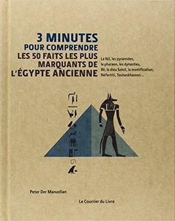 3 minutes pour comprendre les 50 faits les plus marquants de l'Egypte ancienne : le Nil, les pyramides, le pharaon, les dynasties, Rê, le dieu Soleil, la momification, Néfertiti, Toutankhamon...