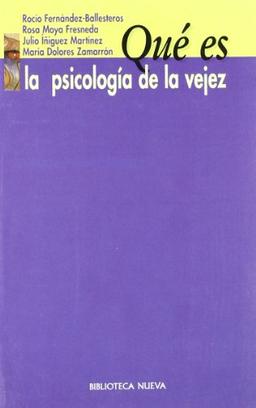 Qué es la psicología de la vejez