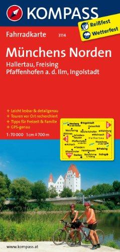 Münchens Norden - Hallertau - Freising - Pfaffenhofen a.d. Ilm - Ingolstadt: Fahrradkarte. GPS-genau. 1:70000