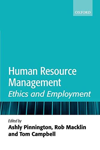 Human Resource Management: Ethics and Employment