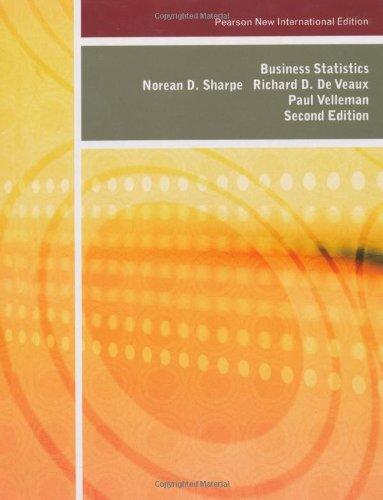 Business Statistics: Pearson New International Edition