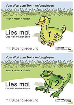 Lies mal - Hefte 1 und 2 (Paket) mit Silbengliederung: Vom Wort zum Text - Anfangslesen