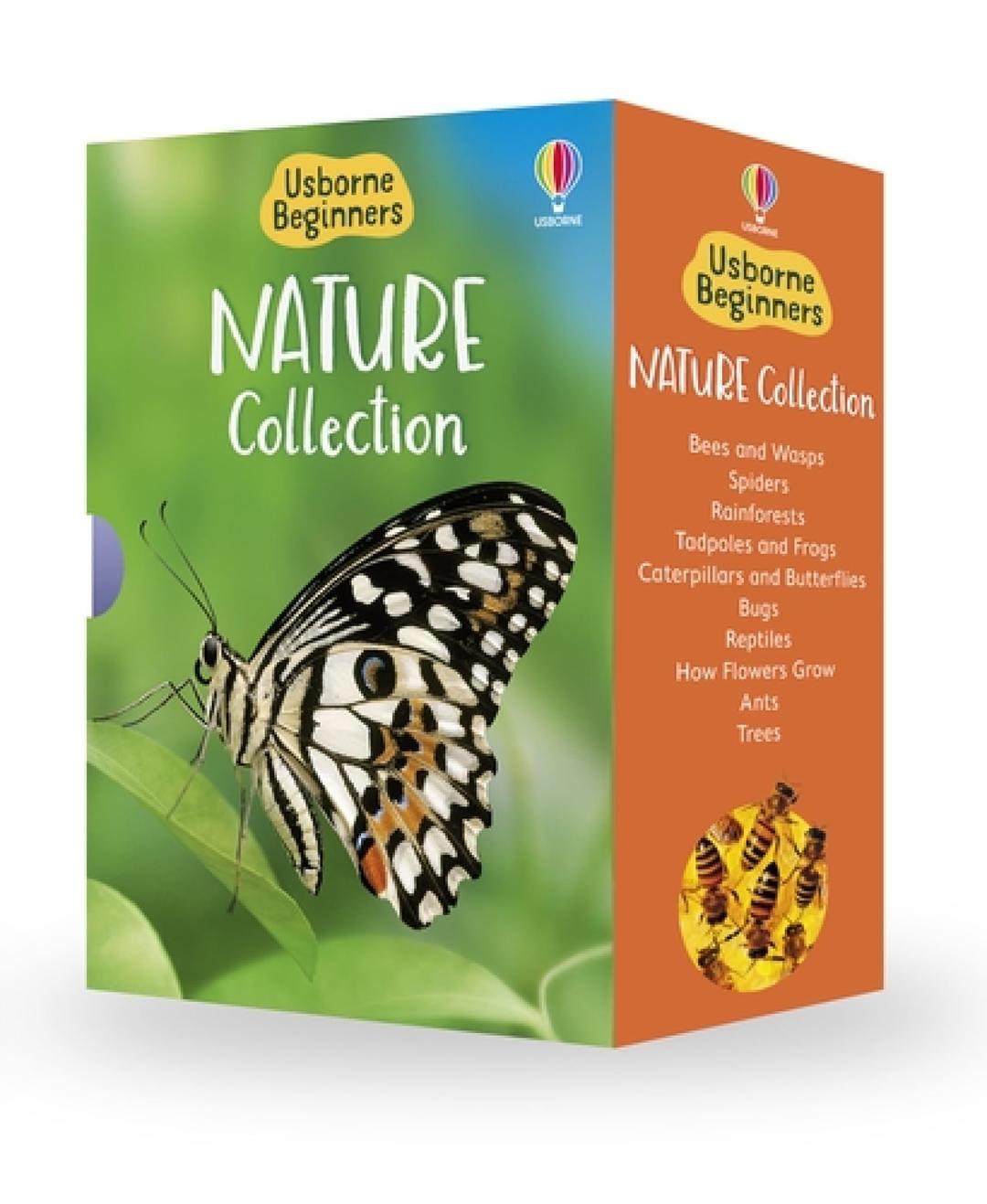 Usborne Beginners Nature 10 Books Box Set Collection (Reptiles, Rainforests, Trees, How Flowers Grow, Spiders, Bugs, Ants & MORE!)