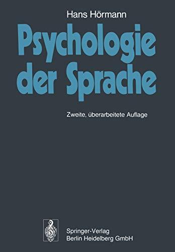 Psychologie der Sprache (German Edition)