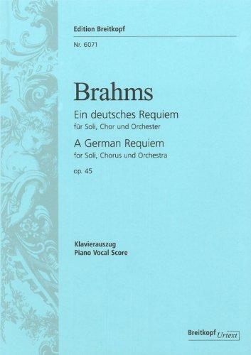 Ein deutsches Requiem op. 45 - Breitkopf Urtext - Klavierauszug (EB 6071)