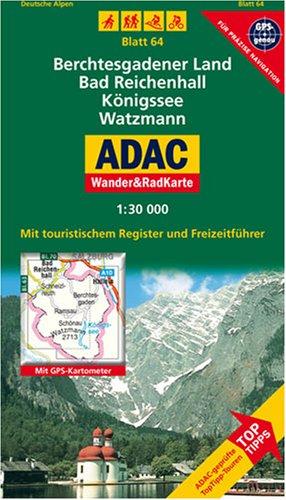 Berchtesgadener Land, Bad Reichenhall, Königssee, Watzmann: 1:30000. Alpen/Voralpen. GPS-genau: Bad Reichenhall. Königssee. Watzmann. Mit touristischem Register und Freizeitführer