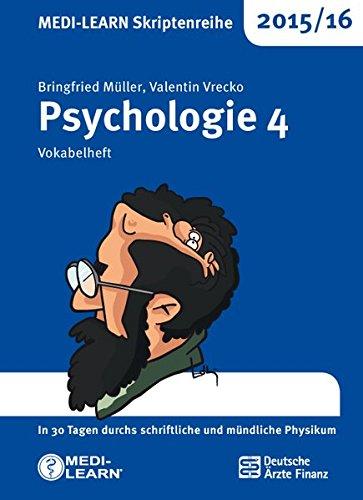 MEDI-LEARN Skriptenreihe 2015/16: Psychologie 4 - Vokabelheft