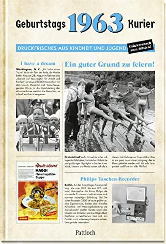 1963 - Geburtstagskurier: Druckfrisches aus Kindheit und Jugend | Zum 60. Geburtstag (Geschenke für runde Geburtstage 2023 und Jahrgangsbücher)