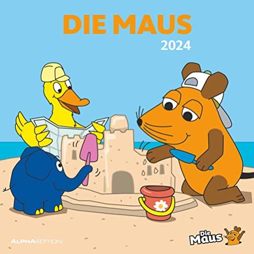 Die Maus 2024 - Broschürenkalender 30x30 cm (30x60 geöffnet) - Kalender mit Platz für Notizen - inkl. Poster - Wandplaner - Bildkalender - Wandkalender: Posterkalender