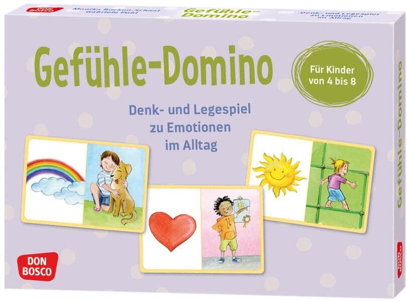 Gefühle-Domino: Denk- und Legespiel zu Emotionen im Alltag. Für Kinder von 4 bis 8 Jahren. Gefühle verstehen und darüber sprechen: Emotionsarbeit mit Bildkarten (Denk- und Legespiele für Kinder)