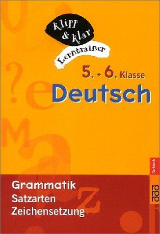 Deutsch, 5. und 6. Klasse, Grammatik, Satzarten, Zeichensetzung