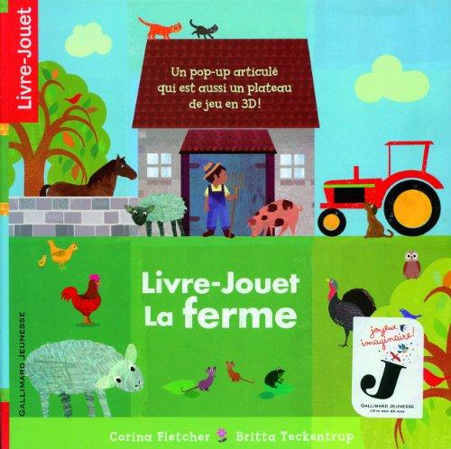 Livre-jouet la ferme : un pop-up articulé qui est aussi un plateau de jeu en 3D