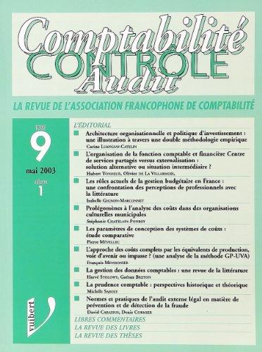 Comptabilite controle audit tome 9 volume 1